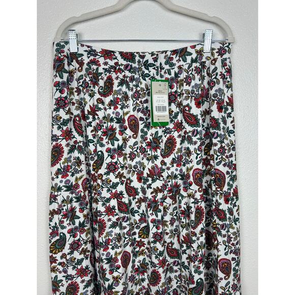 Boden NWT Jersey Maxi Skirt Multi Dandelion Paisley Sz 12R - Picture 4 of 9
